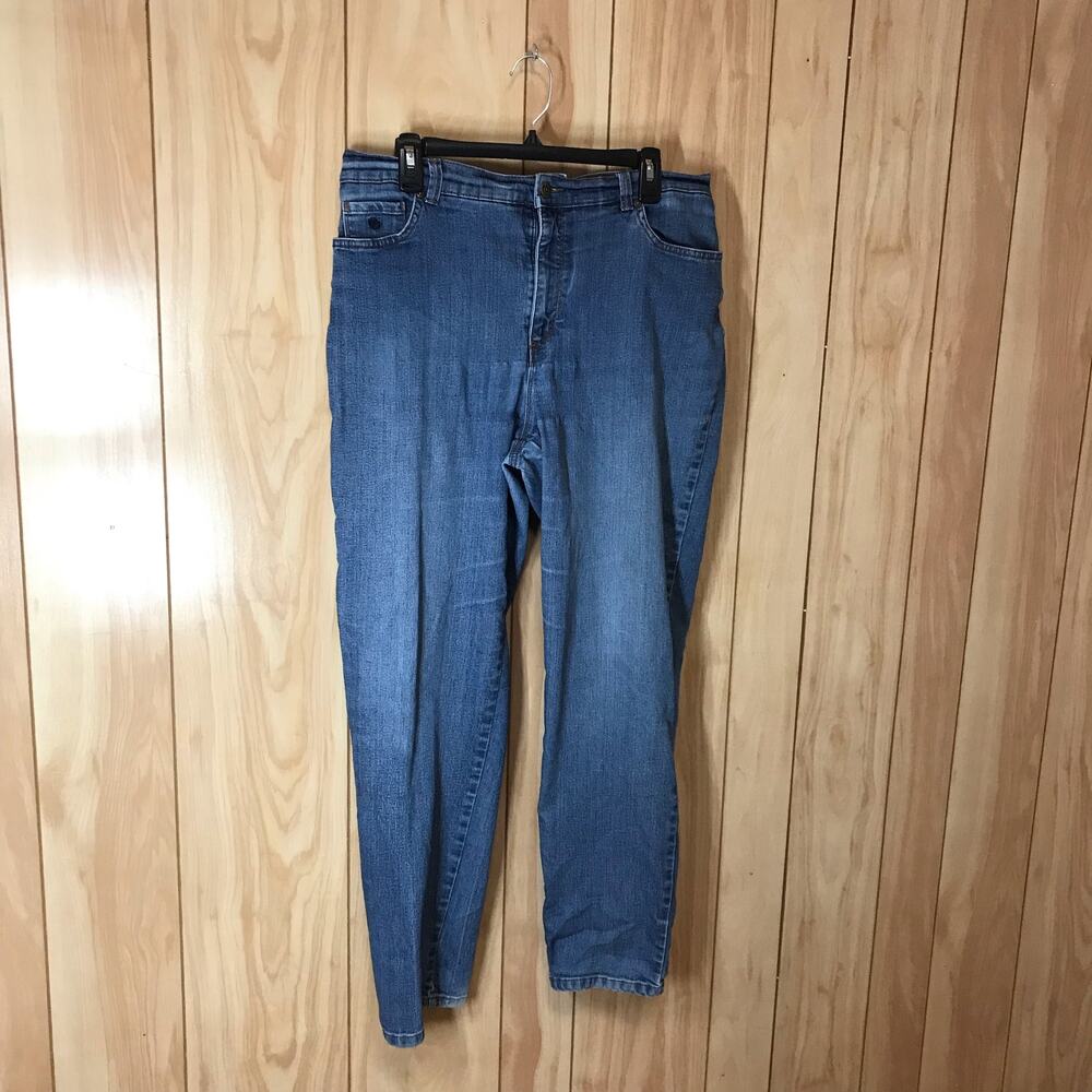 Gloria Vanderbilt Amanda Stretch Relax Fit Blue Denim Jean Women 16